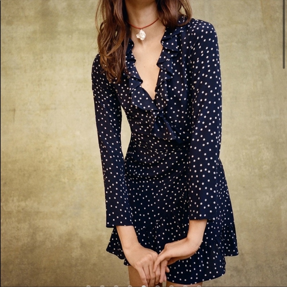 realisation alexandra dress in navy star
